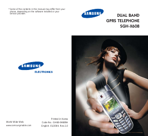 Handleiding Samsung SGH-X608 Mobiele telefoon