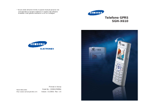 Manuale Samsung SGH-X610 Telefono cellulare