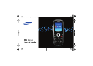 Mode d’emploi Samsung SGH-X620 Téléphone portable