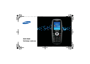 Vadovas Samsung SGH-X620 Mobilusis telefonas