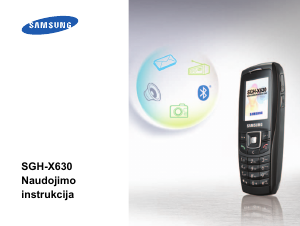 Vadovas Samsung SGH-X630 Mobilusis telefonas