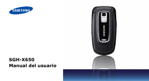 Manual de uso Samsung SGH-X650 Teléfono móvil