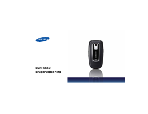 Brugsanvisning Samsung SGH-X650 Mobiltelefon