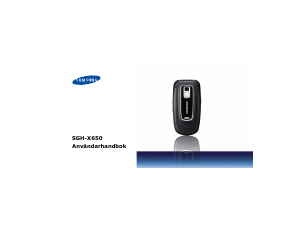 Bruksanvisning Samsung SGH-X650 Mobiltelefon