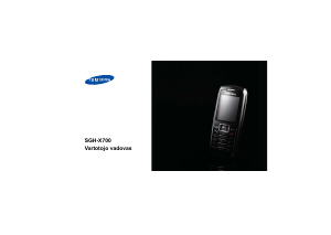 Vadovas Samsung SGH-X700 Mobilusis telefonas