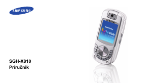 Priručnik Samsung SGH-X810 Mobilni telefon