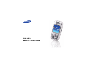 Rokasgrāmata Samsung SGH-X810 Mobilais tālrunis