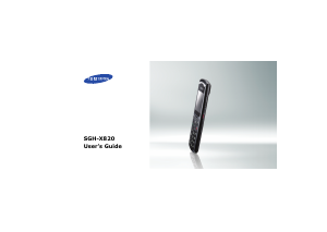 Manual Samsung SGH-X820 Mobile Phone