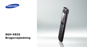 Brugsanvisning Samsung SGH-X820 Mobiltelefon