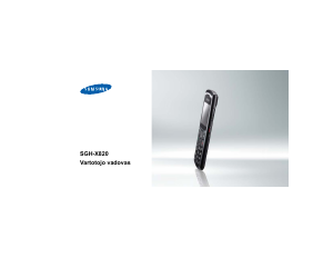 Vadovas Samsung SGH-X820 Mobilusis telefonas