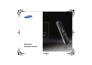 Vadovas Samsung SGH-Z150 Mobilusis telefonas
