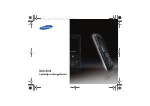 Rokasgrāmata Samsung SGH-Z150 Mobilais tālrunis