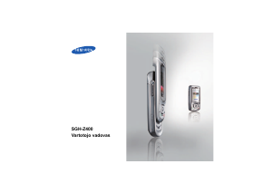 Vadovas Samsung SGH-Z400 Mobilusis telefonas
