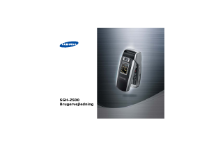 Brugsanvisning Samsung SGH-Z500 Mobiltelefon