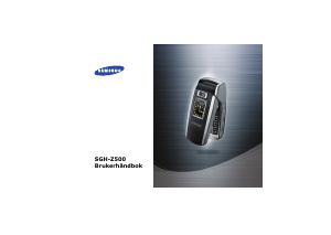 Bruksanvisning Samsung SGH-Z500 Mobiltelefon