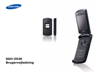 Brugsanvisning Samsung SGH-Z540 Mobiltelefon