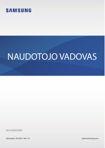 Vadovas Samsung SM-A125F/DSN Galaxy A12 Mobilusis telefonas