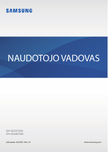 Vadovas Samsung SM-A226B/DSN Galaxy A22 Mobilusis telefonas