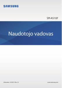 Vadovas Samsung SM-A510F Galaxy A5 Mobilusis telefonas