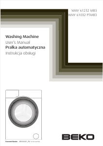 Manual BEKO WMY 61032 PTMB3 Washing Machine