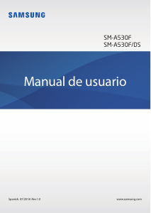 Manual de uso Samsung SM-A530F/DS Galaxy A8 Teléfono móvil