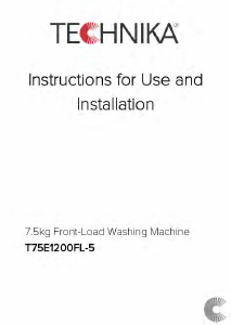 Manual Technika T75E1200FL-5 Washing Machine