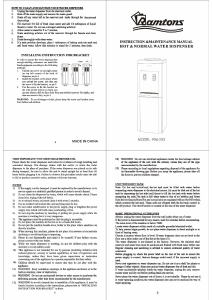 Manual Ramtons RM/293 Water Dispenser