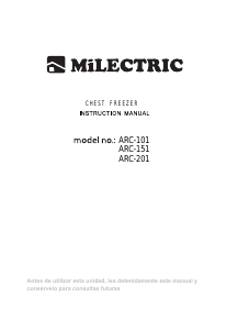 Handleiding Milectric ARC-101 Vriezer