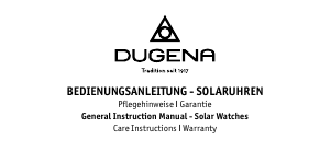 Bedienungsanleitung Dugena Ceramic Solar Armbanduhr