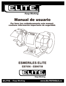 Manual de uso Elite EB7056 Amoladora de banco