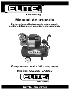 Manual de uso Elite CA3050 Compresor