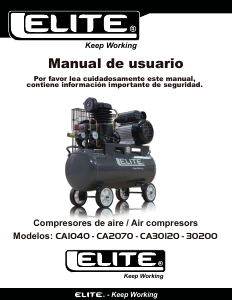 Manual de uso Elite CA1040 Compresor