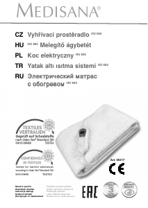 Használati útmutató Medisana HU 655 Elektromos takaró