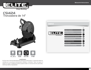 Manual de uso Elite CS1424 Sierra de corte