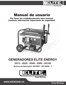 Manual de uso Elite 2G65 Generador