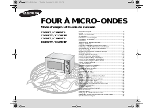 Mode d’emploi Samsung C108ST-5/XEN Micro-onde