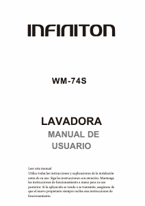 Manual de uso Infiniton WM-74S Lavadora