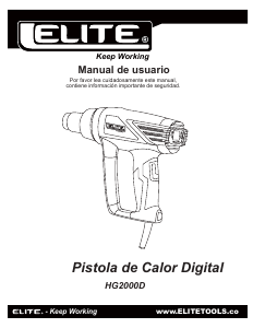 Manual de uso Elite HG2000D Decapador por aire caliente