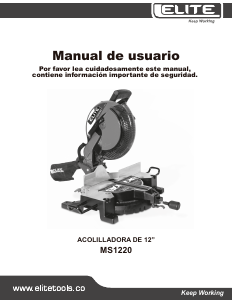 Manual Elite MS1220 Mitre Saw