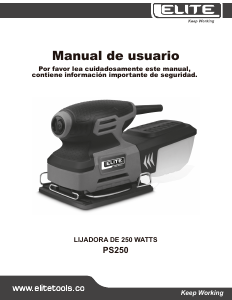 Manual de uso Elite PS250 Lijadora orbital