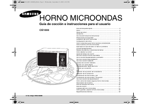 Manual de uso Samsung CE1000 Microondas