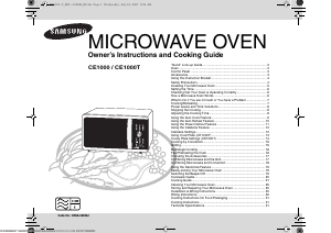 Manual Samsung CE1000 Microwave