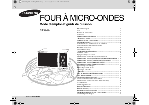 Mode d’emploi Samsung CE1000 Micro-onde