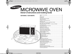 Manual Samsung CE1000C Microwave