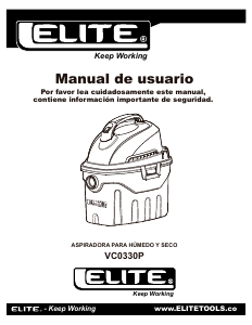 Manual de uso Elite VC0330P Aspirador