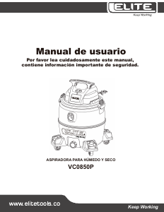 Manual Elite VC0850P Vacuum Cleaner
