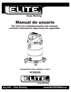 Manual de uso Elite VC0850S Aspirador