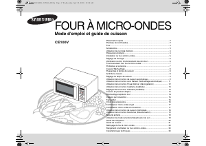 Mode d’emploi Samsung CE100V-S Micro-onde