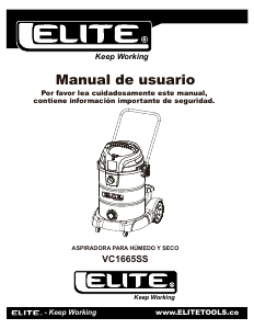 Manual de uso Elite VC1665S Aspirador