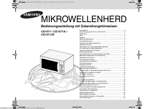 Bedienungsanleitung Samsung CE1071AT Mikrowelle
